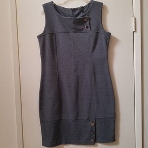 Grey Sleeveless Dress, Size Large